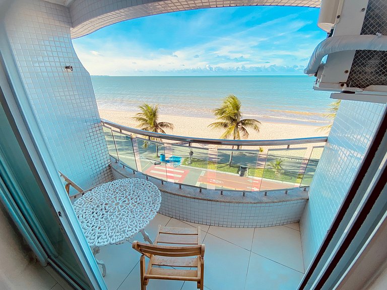 Manaíra Palace 404 - Flat com Varanda e Vista Mar.