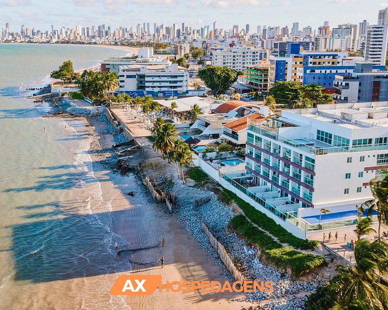 Homeway Flamboyant Flat / Pé na areia vista mar