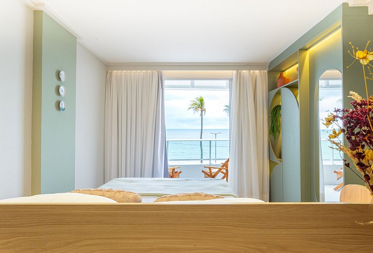 Flat oliva - Vista para o mar