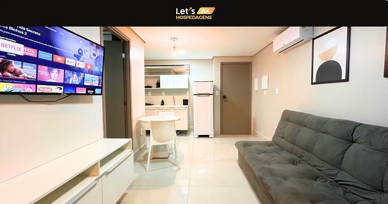 Belo flat em cabo branco