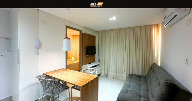 Apartamento de dois quartos no cabo branco
