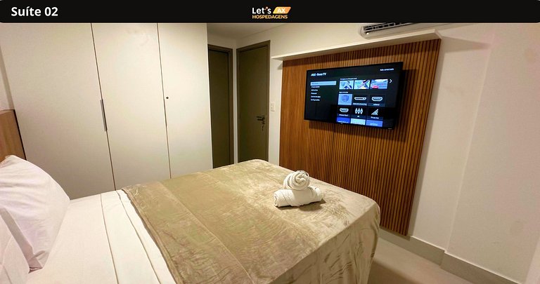 Apartamento de dois quartos no cabo branco