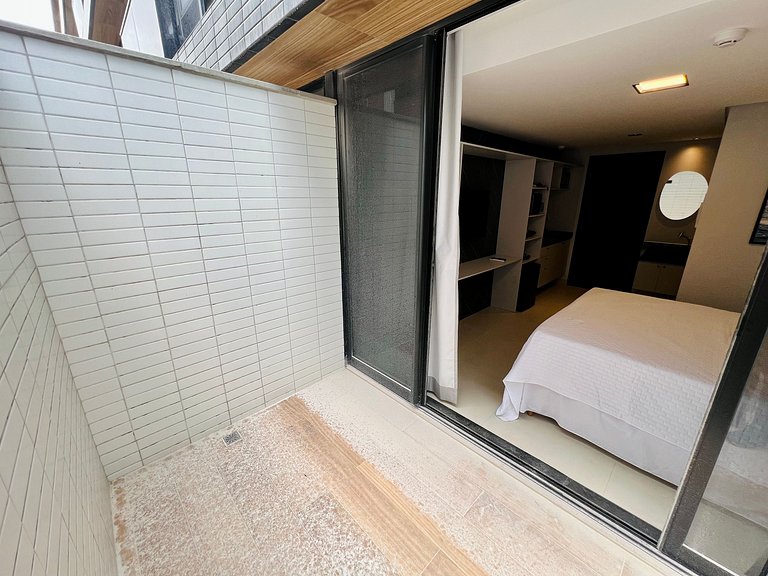 AM 205 - Studio Pé na Areia Estiloso e Funcional