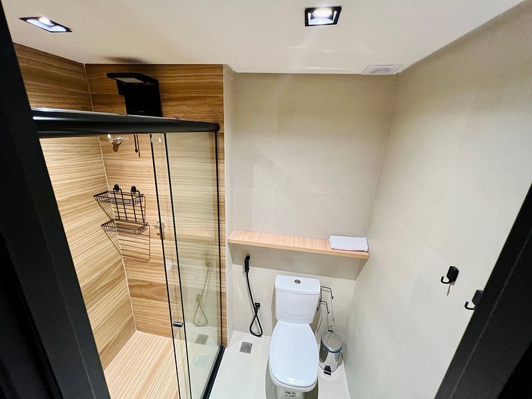 AM 202 - Studio Pé na Areia / Lindo e Confortável.