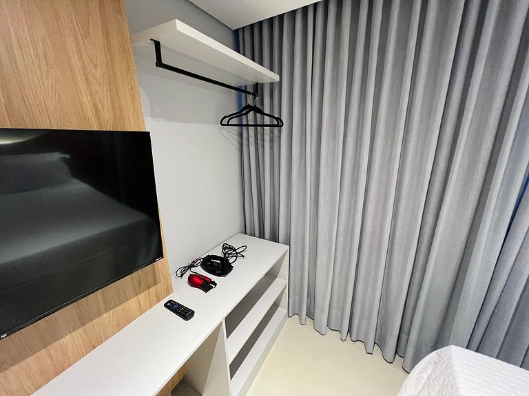 AM 105 - Studio Pé na Areia Confortável e Único