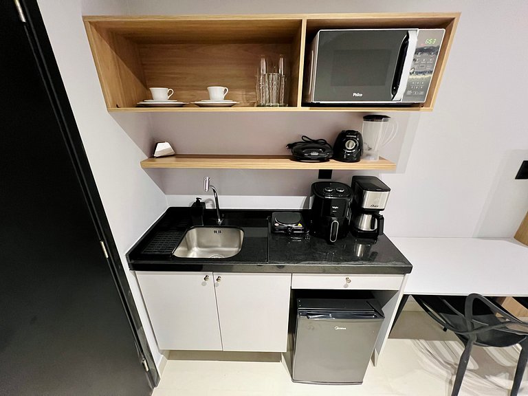 AM 105 - Studio Pé na Areia Confortável e Único