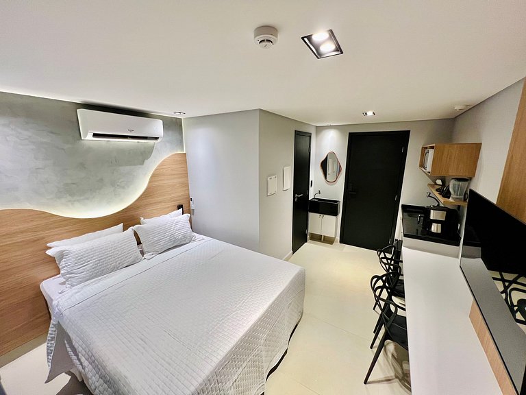 AM 105 - Studio Pé na Areia Confortável e Único