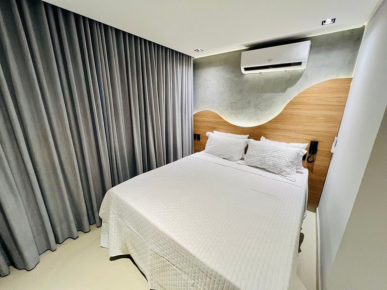 AM 105 - Studio Pé na Areia Confortável e Único