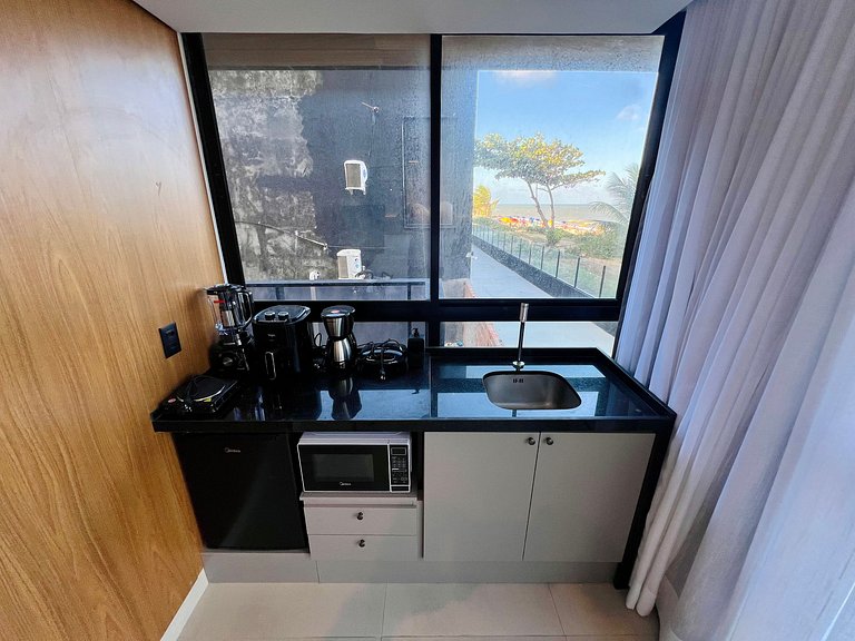 AM 109 - Studio Pé na Areia com Vista Mar no Bessa