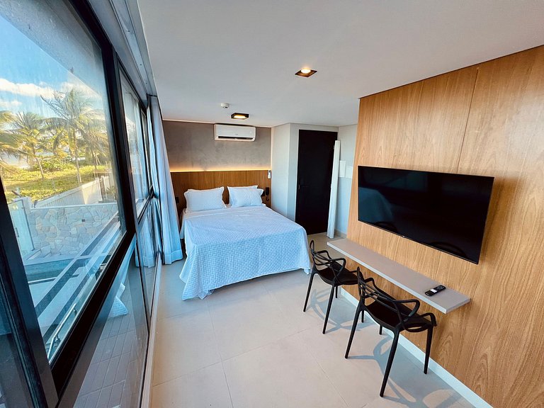 AM 109 - Studio Pé na Areia com Vista Mar no Bessa