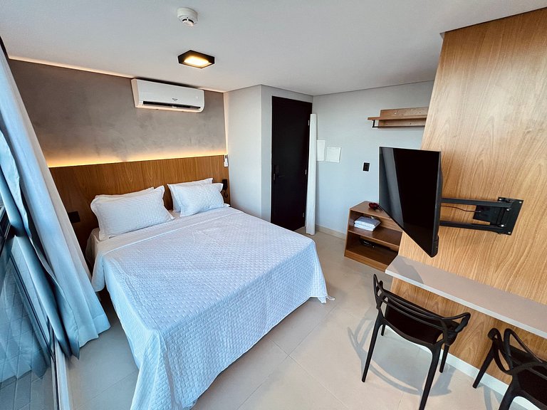 AM 109 - Studio Pé na Areia com Vista Mar no Bessa