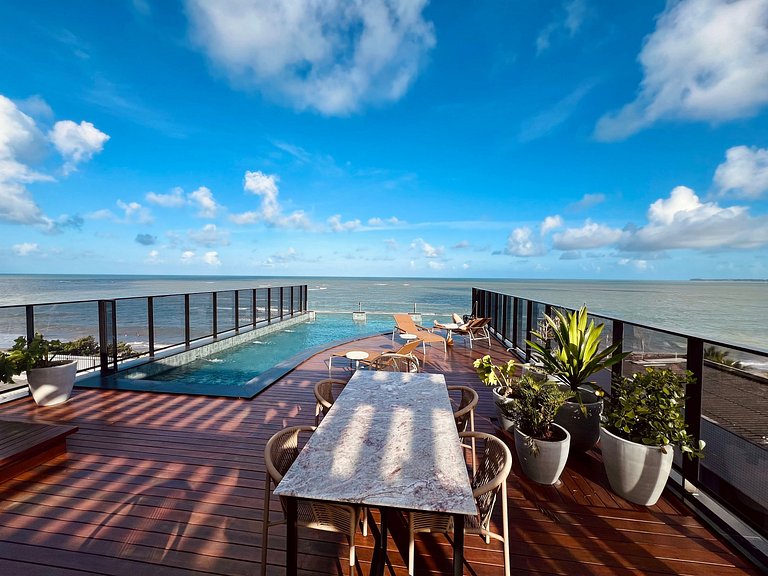 AM 205 - Studio Pé na Areia Estiloso e Funcional