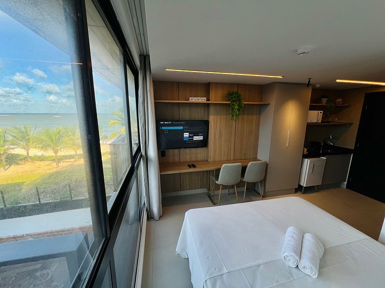AM 208 - Studio Pé na Areia com Vista Mar Lateral