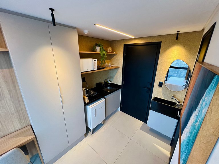 AM 208 - Studio Pé na Areia com Vista Mar Lateral