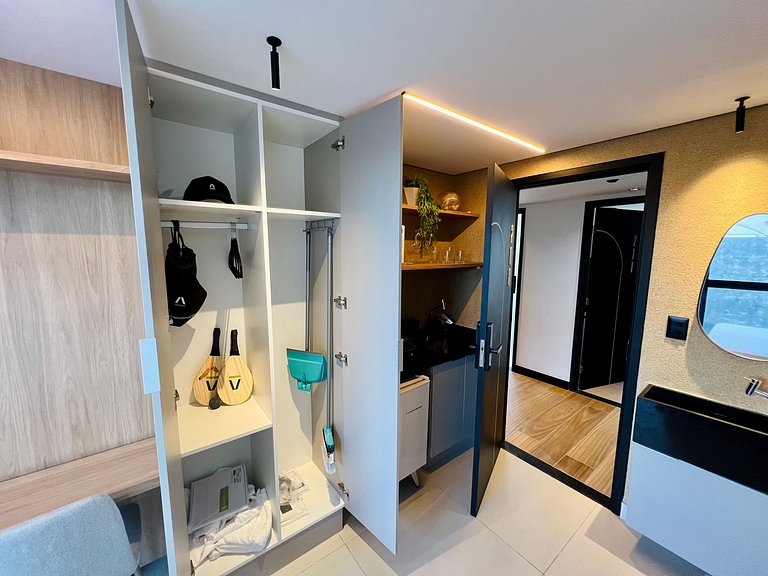 AM 208 - Studio Pé na Areia com Vista Mar Lateral