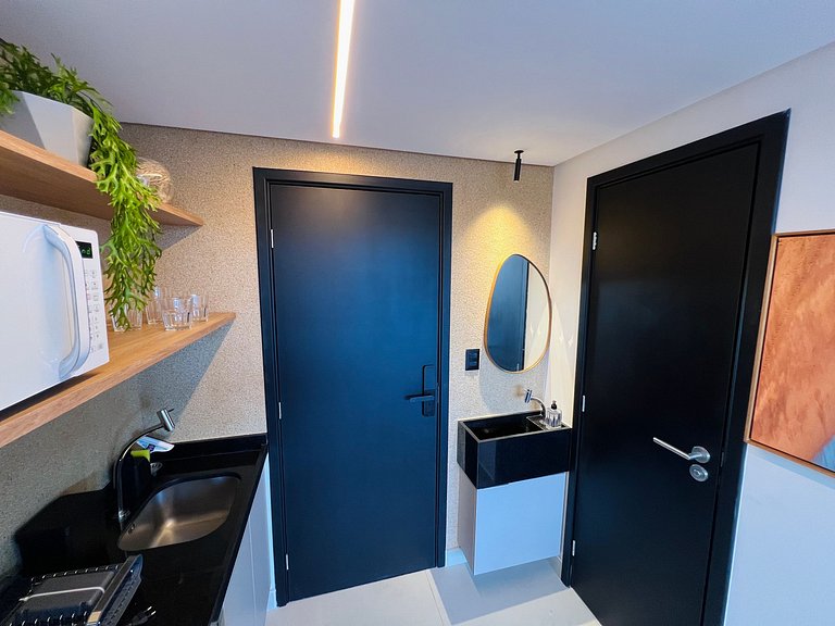 AM 208 - Studio Pé na Areia com Vista Mar Lateral