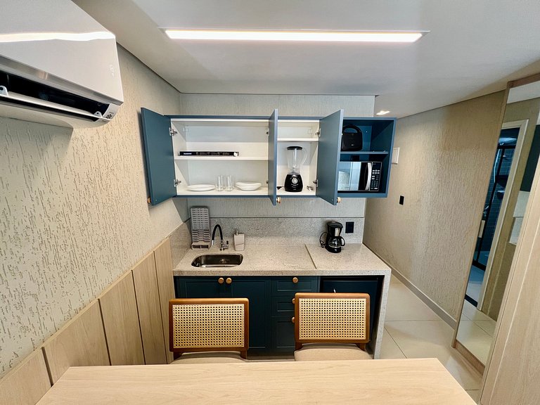 Alta Garden 02 Pé na Areia - Lindo Flat com Garden