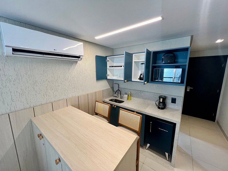 Alta Garden 02 Pé na Areia - Lindo Flat com Garden