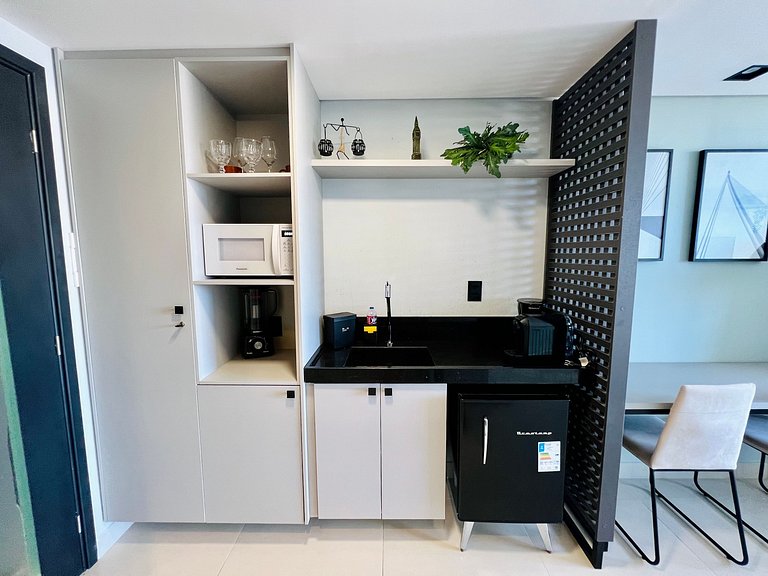 Alta Garden 306 Flat Studio Vista Mar, Pé na Areia