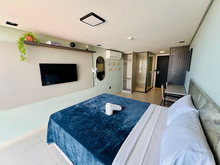 Alta Garden 306 Flat Studio Vista Mar, Pé na Areia