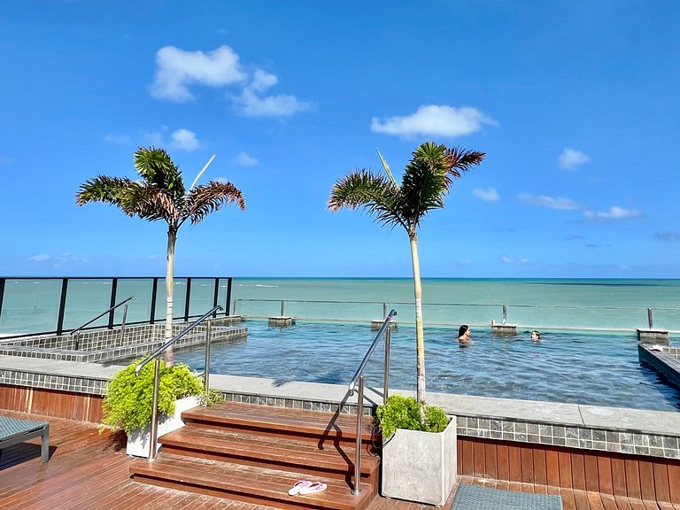 Alta Garden 02 Pé na Areia - Lindo Flat com Garden