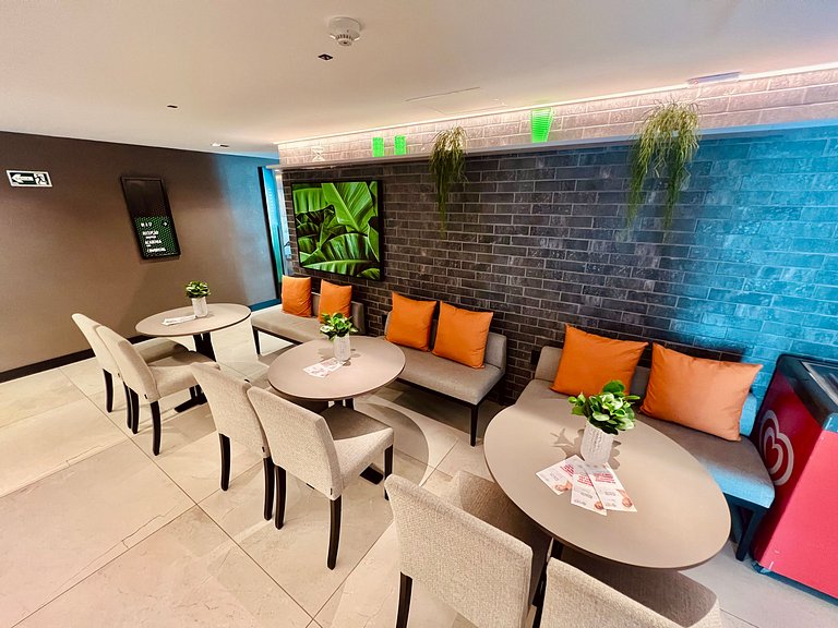 Alta Garden 02 Pé na Areia - Lindo Flat com Garden