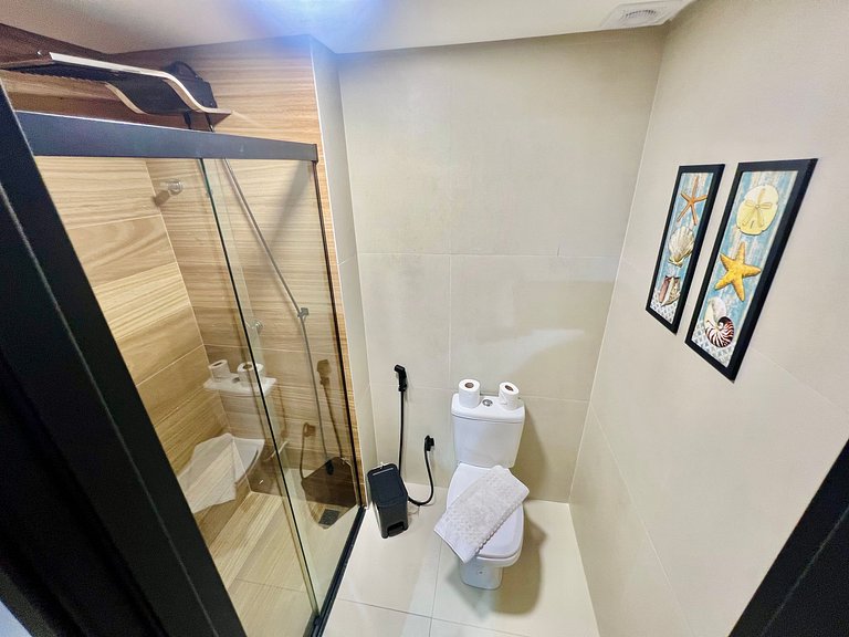 AM 205 - Studio Pé na Areia Estiloso e Funcional