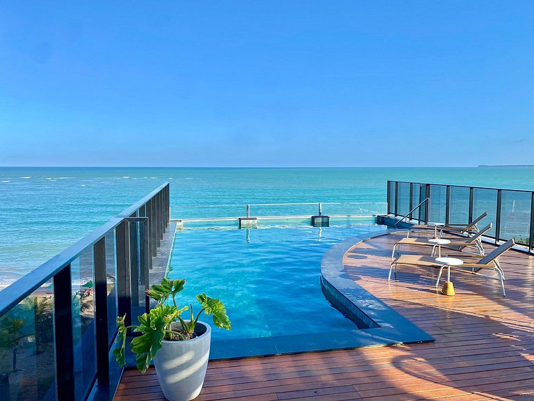 AM 208 - Studio Pé na Areia com Vista Mar Lateral