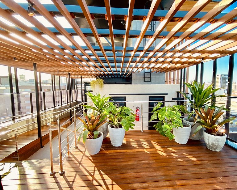 AM 011 - Studio Pé na Areia com Garden no Bessa