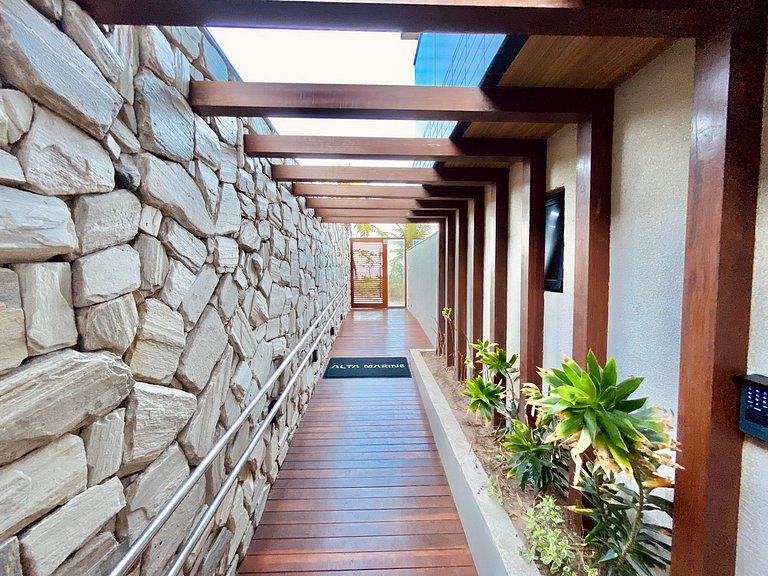 AM 113 Lindo Studio premium, Pé na Areia no Bessa.