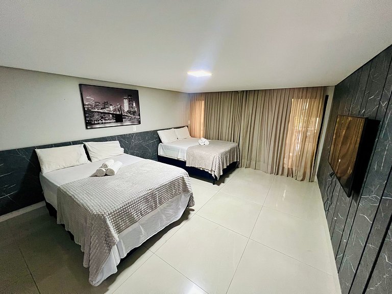 Fortune 01 - Flat / Studio, Espaçoso e Confortável