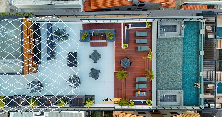 Alta Garden 306 Flat Studio Vista Mar, Pé na Areia