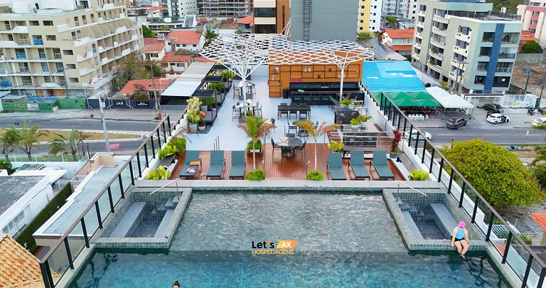 Alta Garden 306 Flat Studio Vista Mar, Pé na Areia