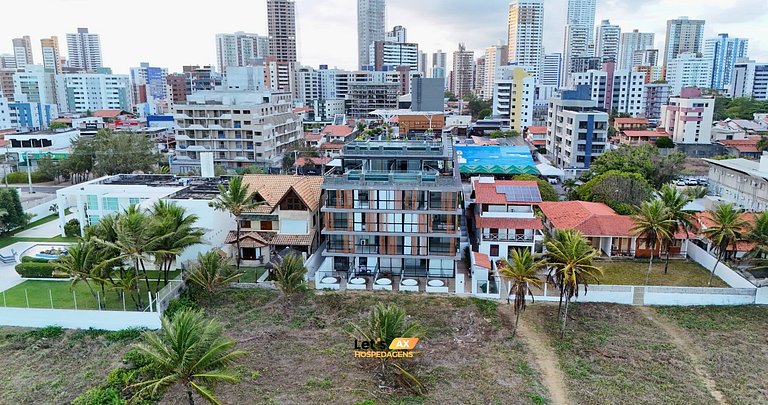 Alta Garden 02 Pé na Areia - Lindo Flat com Garden