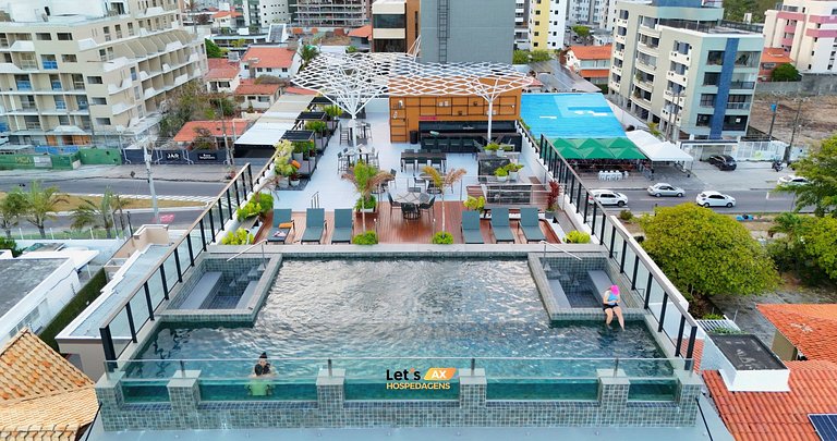 Alta Garden 02 Pé na Areia - Lindo Flat com Garden