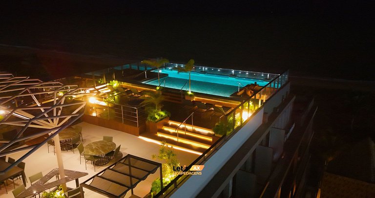 Alta Garden 02 Pé na Areia - Lindo Flat com Garden