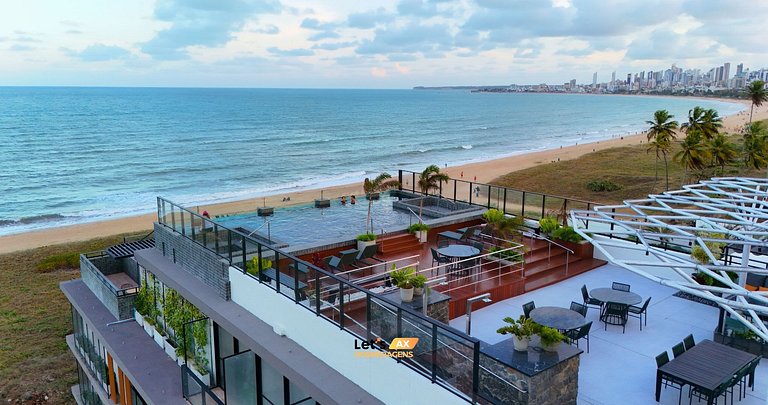 Alta Garden 02 Pé na Areia - Lindo Flat com Garden